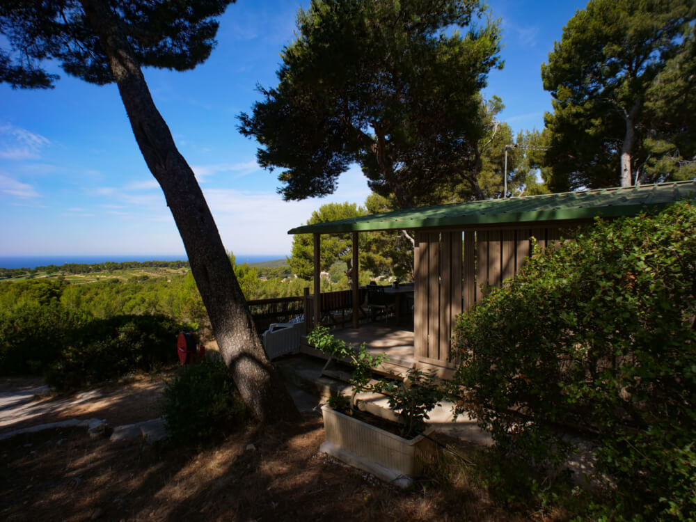 Vue mer du Chalet Bandol en camping 4 étoiles à Saint Cyr sur Mer